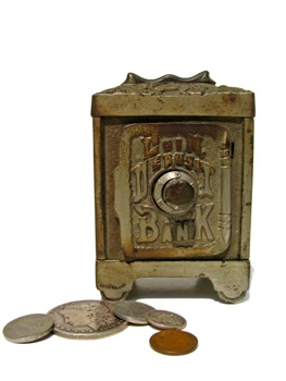 This photo of a vintage collectible bank was taken by photographer Karen Barefoot of Hollidaysbury, Pennsylvania.